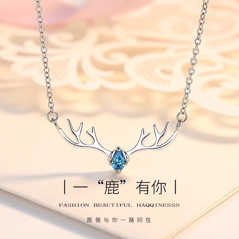 S999足银锁骨链情人节礼物送她