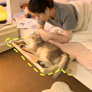 通用床边可拆洗防潮猫咪吊床窗边晒太阳宠物床 猫床猫挂床猫窝四季