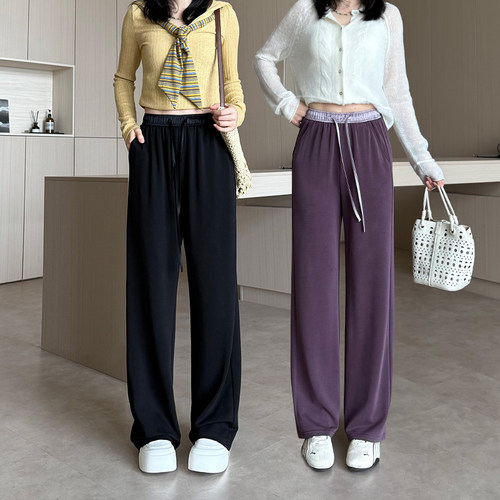 阔腿裤女春夏高腰垂感