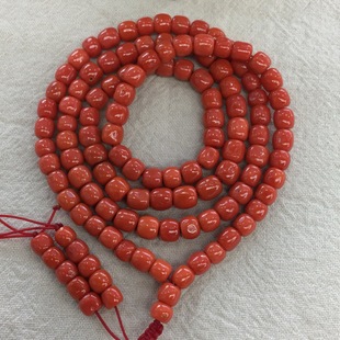 尺寸5.9～6.7mm 品相干净 七宝珊瑚：桶珠108佛珠 颜色如图