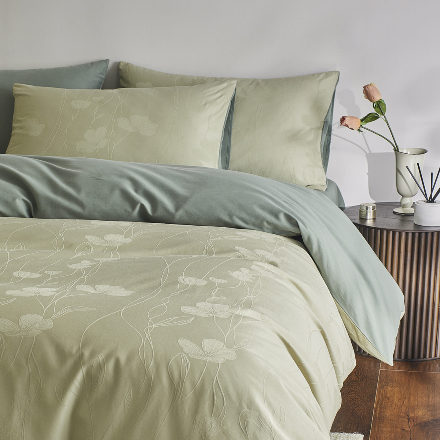 高级感100支长绒棉磨毛四件套新款提花纯棉加厚被套秋冬床上用品