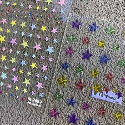 可爱草莓小樱桃星星字母美甲贴纸