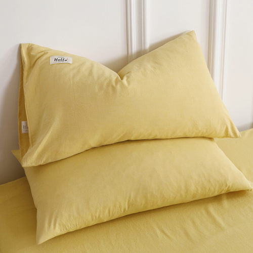 ins风良品纯棉水洗棉全棉枕套