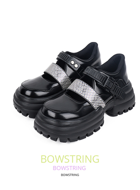 BOWSTRING机能风厚底鞋浅口玛丽珍女鞋