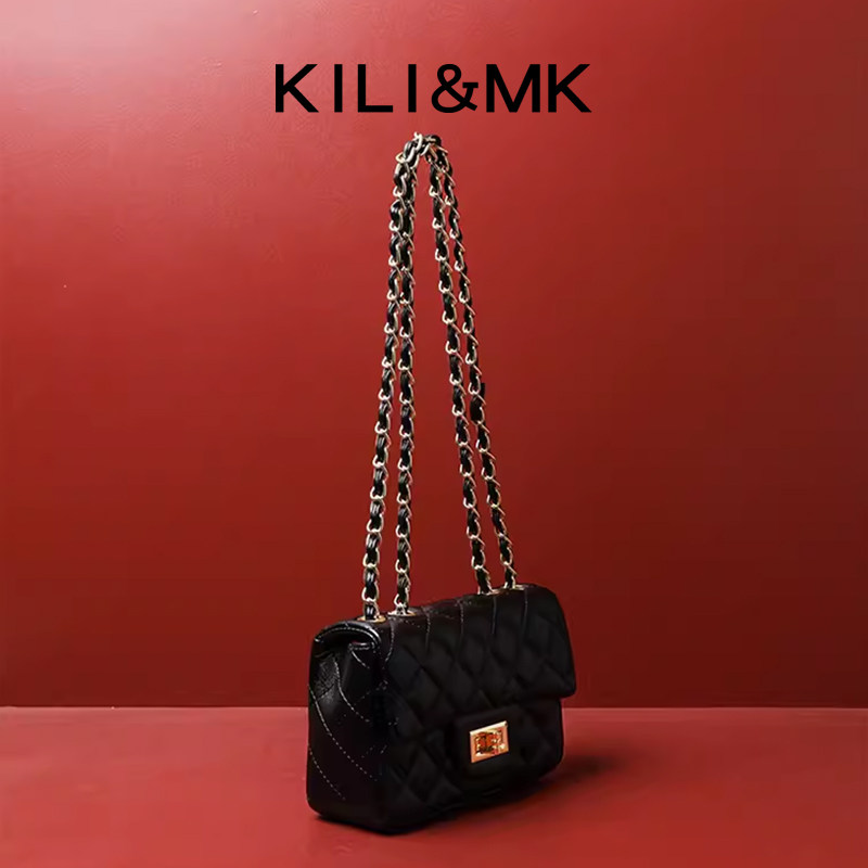 BOAT TAIL&CK包包轻奢小众高级感黑色斜挎小方包百搭2025超火包包
