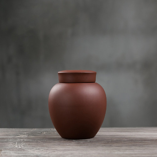 紫砂迷你便携茶叶罐中式小号纯色