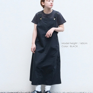 初原家女士纯棉宽松版连衣裙舒适透气女款日系背带裙春秋款
