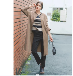 初原家女士高弹日系牛仔裤女款小脚裤显瘦凉爽速干舒适直筒长裤