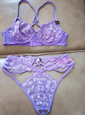 加拿大Lasen* 超薄蕾丝性感文胸套装适合70BCD75ABCF80EF85DE90C