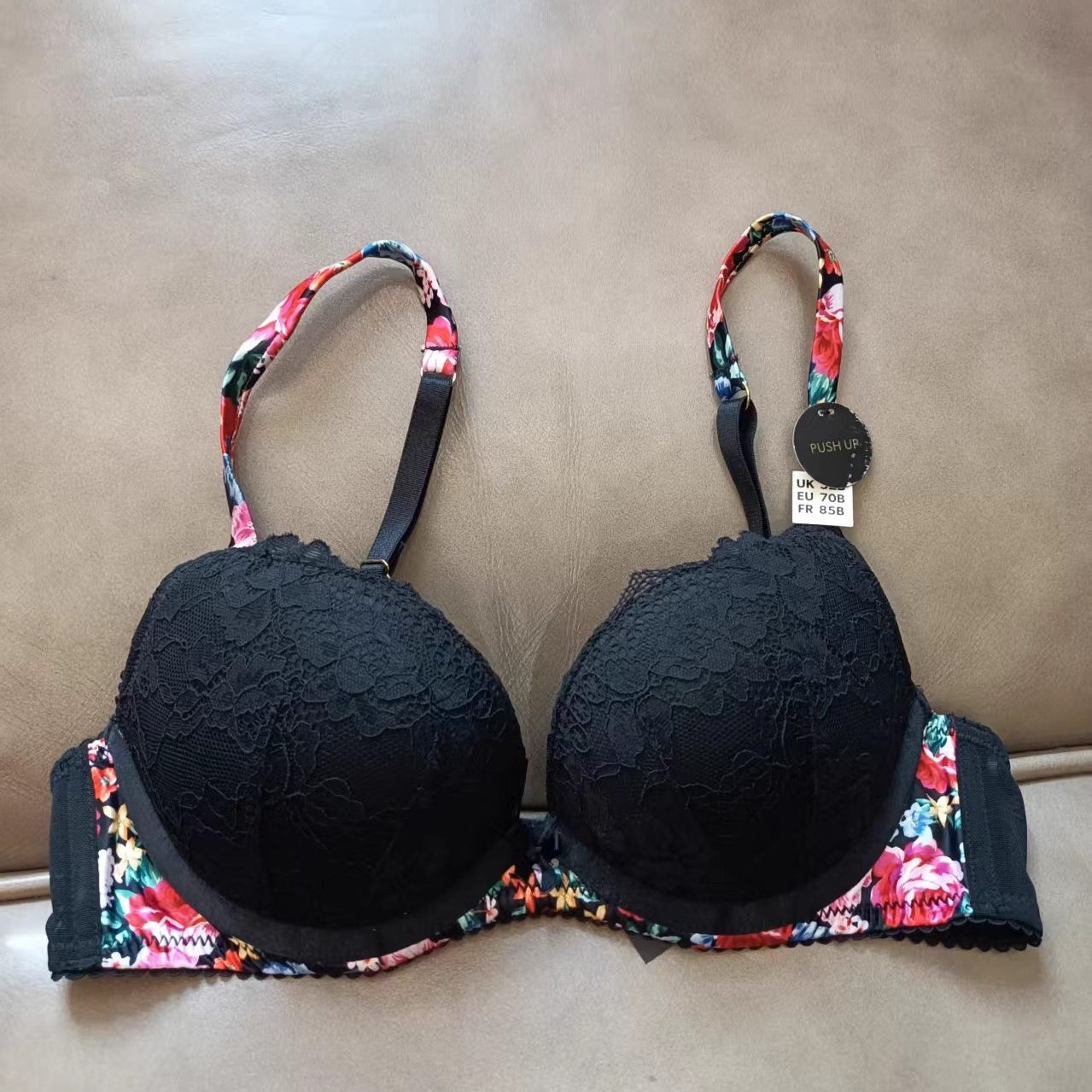 艾塔丽丝  欧美女士内衣下厚上薄蕾丝性感文胸适合70B