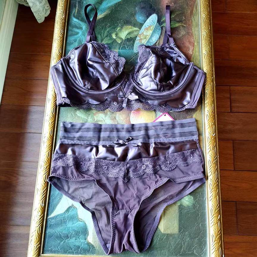 艾塔丽丝 欧美精品女士超薄半透皮质质感性感文胸套装75C85C