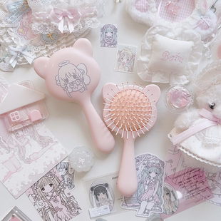 原创设计小叽精灵气垫梳长发家用头皮经络按摩梳蓬松气囊梳子猫咪