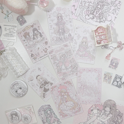 原创设计国产文具A7M5分隔页挡板合集小叽人形电脑天使心少女心