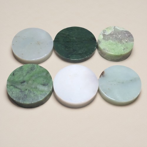 保真和田玉碧玉山料青海料烟紫翠青原石练手料手镯芯平安扣原材料