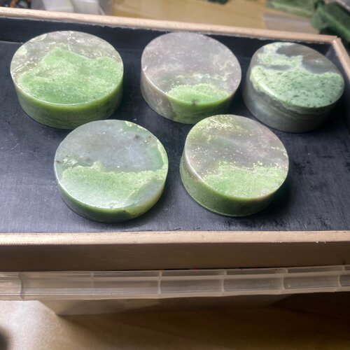 天然和田玉翠青手镯心