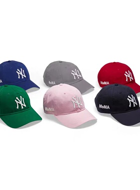 MoMA联名New Era Baseball Cap现代艺术博物馆软顶棒球帽弯檐帽子
