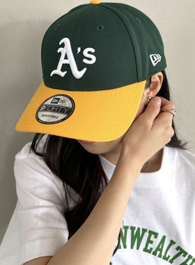 纽亦华NEWERA棒球帽MLB奥克兰运动家经典球队色940硬顶街头男女帽