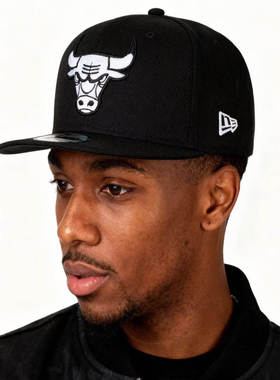 NEW ER纽亦华9FIFTY棒球帽NBA芝加哥公牛经典黑白街头嘻哈男女帽