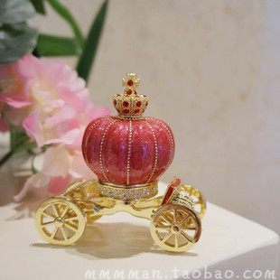 小红书意大利古董创意戒指盒高档饰品南瓜车对戒收纳盒送礼贡多拉