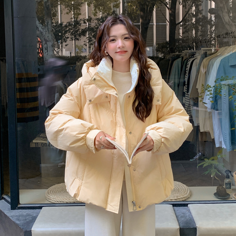 白色短款羽绒服女冬季2025新款小个子棉服保暖厚外套女款冬装女装
