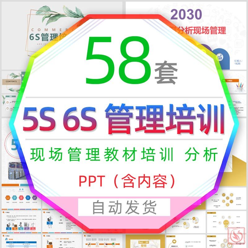 工厂6s管理培训教材课件ppt模板企业办公室5s现场管理案例分析wps
