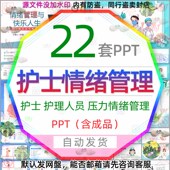 医院护士情绪管理护理人员心态护士压力和情绪自我管理PPT模版 wps