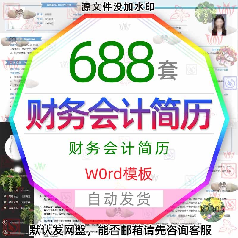 财务精算师财务总监经理审计出纳员会计师面试个人简历word模板图