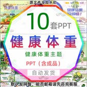 健康城镇健康体重没烦恼肥胖危害不止长不高PPT模版 饮食体重管理3