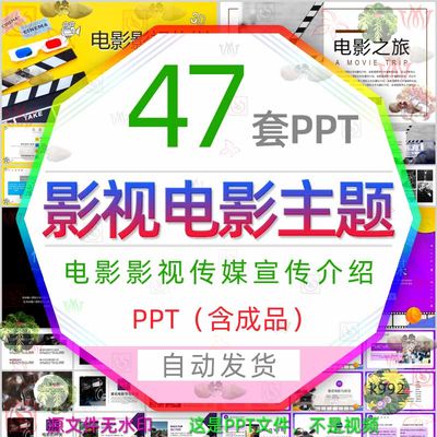 影视传媒宣传悬疑恐怖惊悚都市爱情科幻电影介绍PPT模板奥斯卡奖