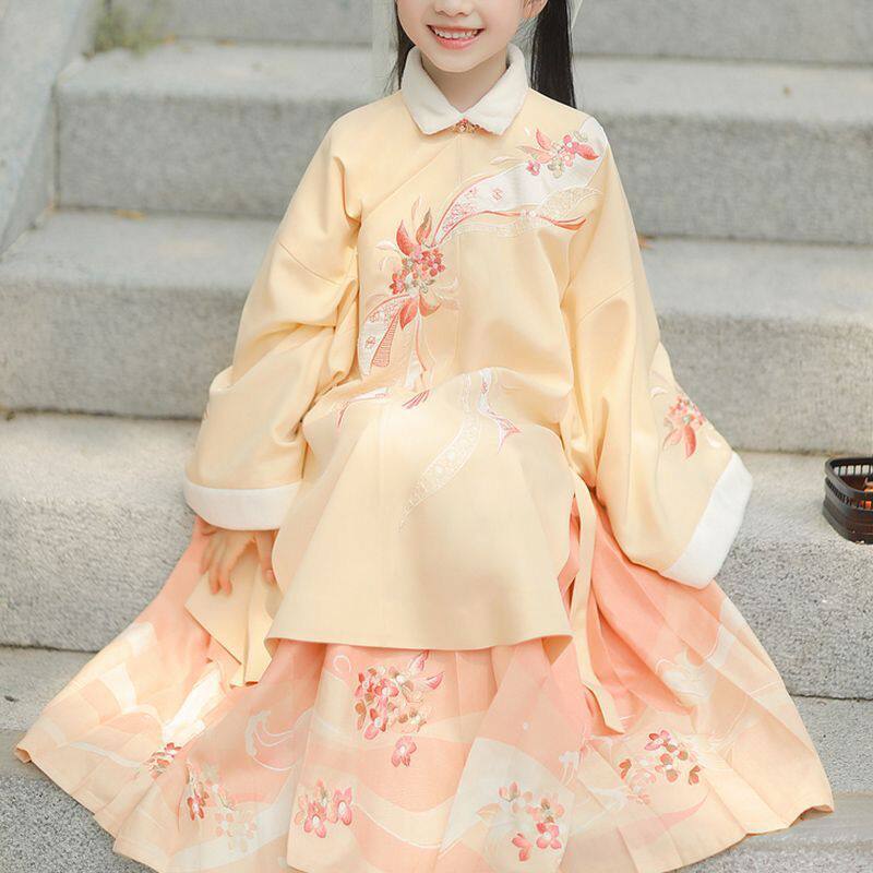 儿童汉服女春款明制两件套亲子装中国风公主裙古风超仙加厚款春秋,童装/婴儿装/亲子装,汉服,淘宝优惠券,粉丝福利购,淘宝优惠卷