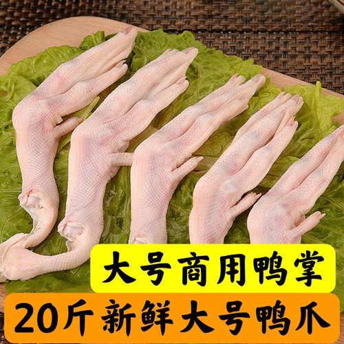 新鲜鸭掌生鸭爪鸭脚鸭爪子批发冷冻卤菜食材红烧鸭爪卤味带骨鸭掌