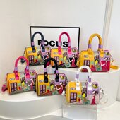 单肩斜挎手提包均码 2025秋季 新款 拉链波士顿包PU2025年