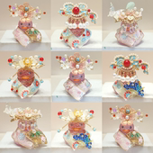 4号中鸭8号小鸭diy彩色汉服头饰成品套装 饰 摆件装