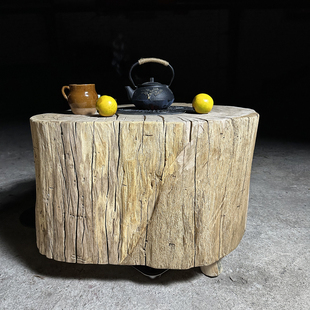 风化木铁栎木铁力木炭炉木墩火炉茶几围炉煮茶户外庭院1985