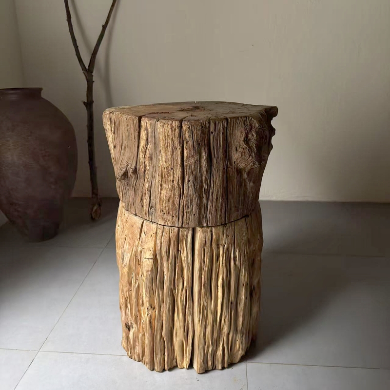 风化木枯木立柱支架摆件