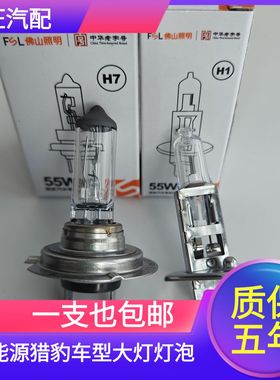 适用于新能源猎豹CS9 CS10 CT7前大灯近光灯远光灯卤素灯泡黄光