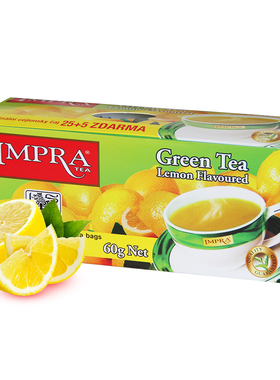 斯里兰卡进口IMPRA精选绿茶柠檬风味盒装60g小包泡茶调味茶