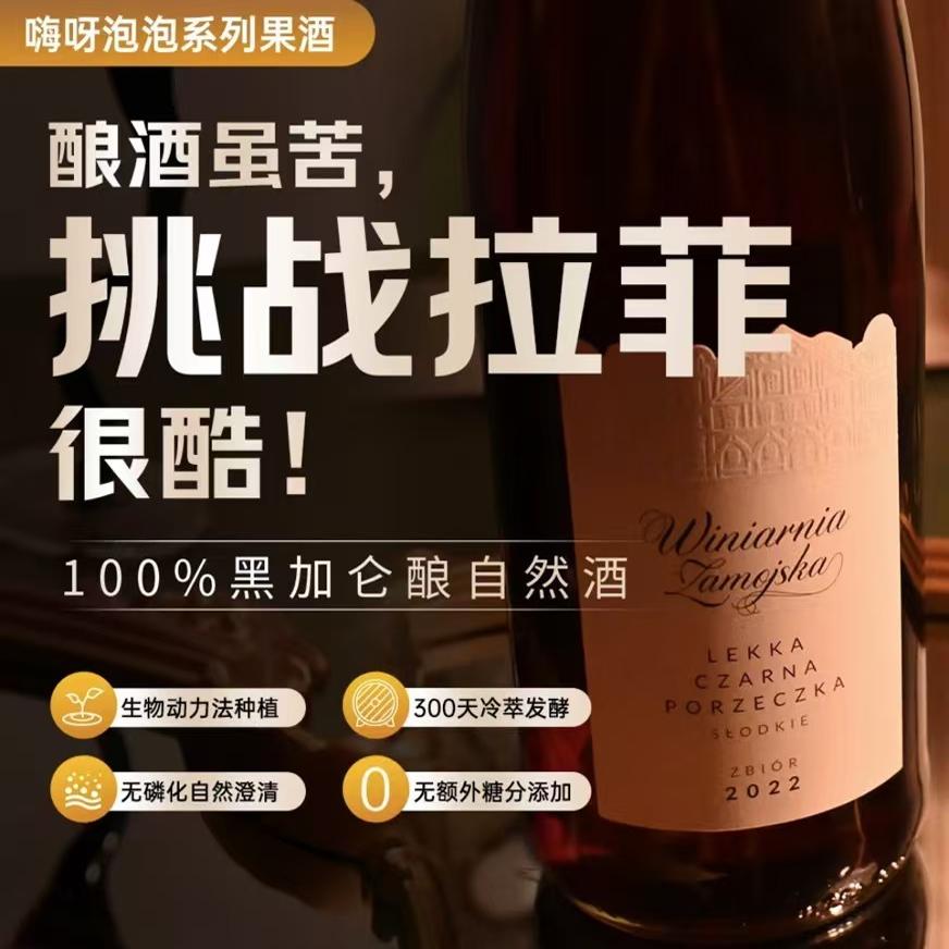 【精品系列】波兰进口100%黑加仑酿自然酒果酒饮品女生微醺