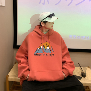2026春季新款创意山峰宽松连帽百搭卫衣潮ins A025-W196-P50 控68图片
