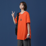 2026夏装新款纯色圆领短袖T恤宽松中性情侣T恤~18色A025-T33-P12，男装T恤，电商A025
