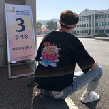 2026夏装新款动漫龟仙人篮球印花圆领短袖T恤A025-T702-P30控39，男装T恤，电商A025