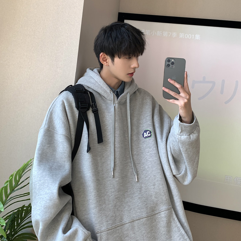 2026秋装新款创意字母宽松连帽卫衣港风情侣 A025-W170-P50 控68图片