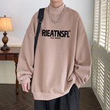 W909A-P50控682025冬重磅加绒美式潮牌宽松半高领卫衣外套，女装短外套，电商A025