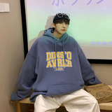 2026秋装新款潮牌黄色字母宽松连帽卫衣港风A025-W521-P50控68，男装卫衣，电商A025