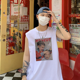 2026夏装小男孩印花背心休闲无袖t恤运动坎肩A025-B301-P25控38，男装背心/马甲，电商A025