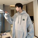 W583A-P55控78加绒65抖音重磅~2025秋装简约字母连帽卫衣，男装卫衣，电商A025
