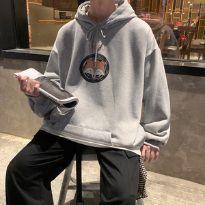 原创款2026春装字母动物图案大码连帽卫衣潮 A025-W166-P50 控68图片