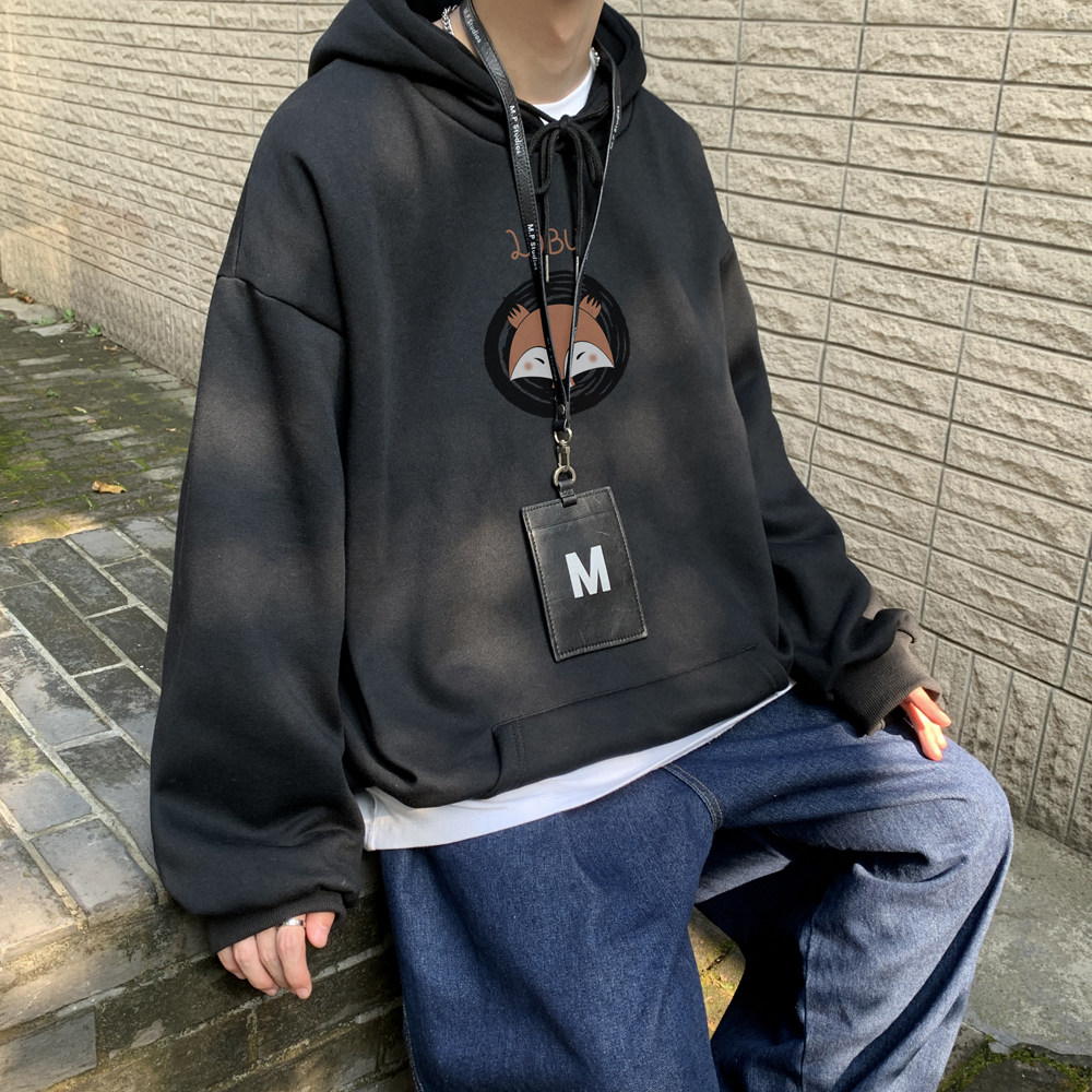 原创款2026春装创意动物ins连帽卫衣大码帽衫A025-W166-P50控68,男装卫衣,电商A025