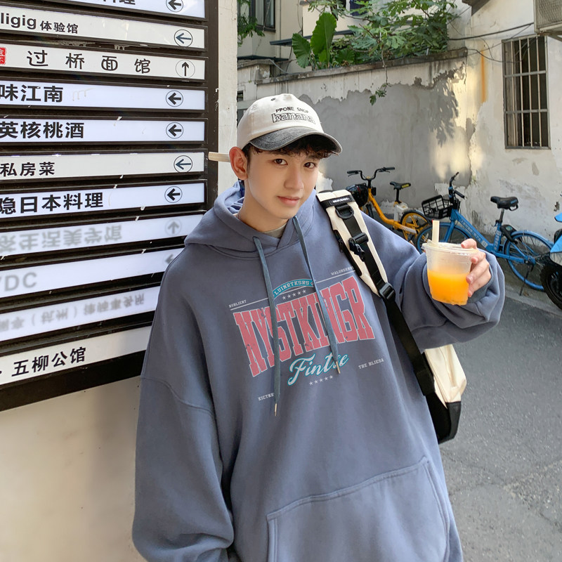 2026秋装新款个性字母印花宽松连帽卫衣街拍A025-W511-P50控68,男装卫衣,电商A025