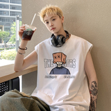 @2025夏hiphop嘻哈潮牌背心休闲无袖t恤坎肩A025-B329-P25控38，男装背心/马甲，电商A025